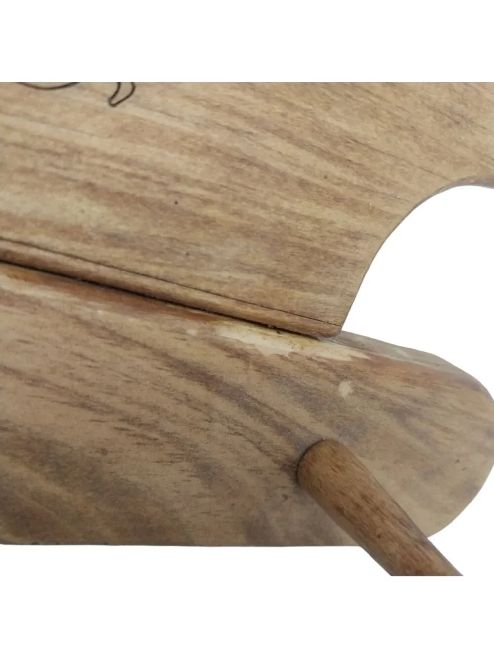 Wooden Goose Duck Wall Rack Key Hook 3 Pegs Rustic Decor Towel Holder